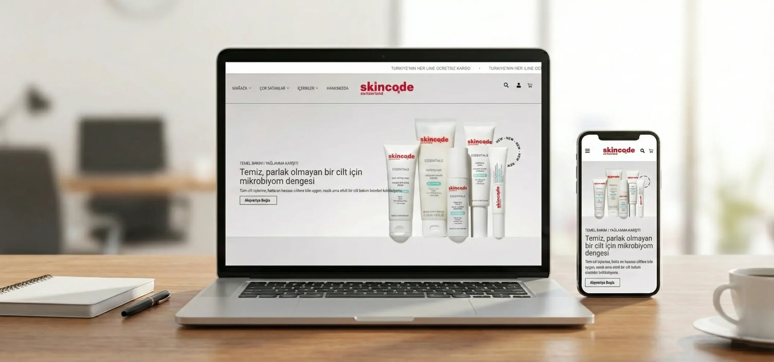 Skincode Türkiye E-Ticaret Sitesi